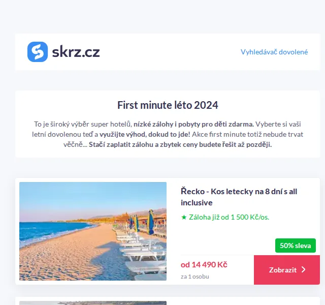 Vánoce na Skrz: First minute zájezdy se slevou až 50 % – červen 2026 | Nuslet.cz