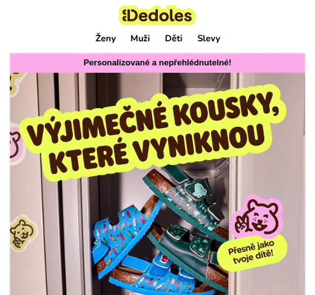 Dedoles.cz: Dětská personalizovaná obuv a doplňky – červenec 2026 | Nuslet.cz
