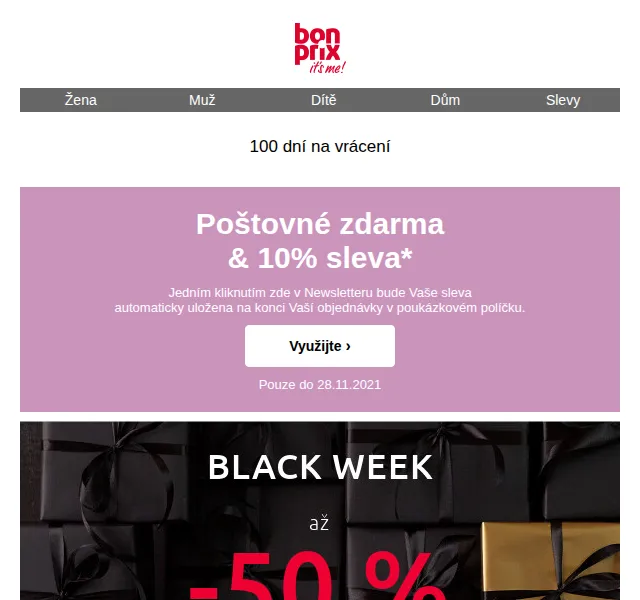 bonprix: 10% sleva a poštovné zdarma – červen 2026 | Nuslet.cz