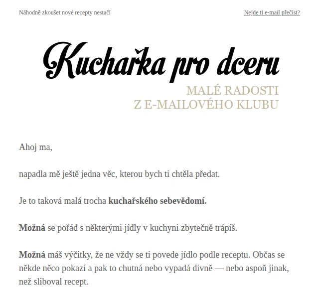 Florentýna - Kuchařka pro dceru: Kuchařka pro dceru – červen 2026 | Nuslet.cz