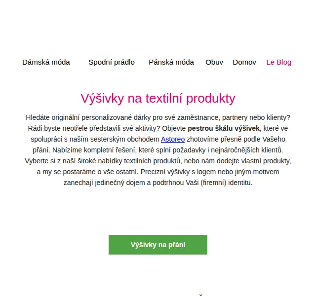 Blancheporte: Výšivky na přání od Astoreo – červenec 2026 | Nuslet.cz