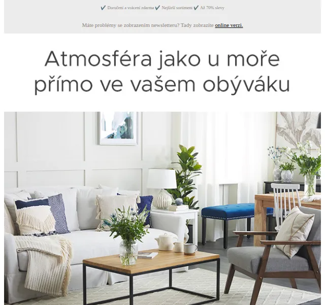 Beliani.cz: Nábytek v přímořském stylu – červenec 2026 | Nuslet.cz