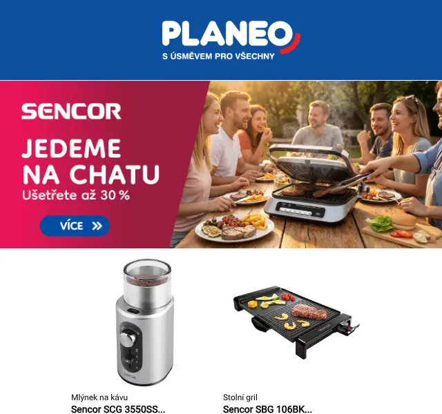 Planeo: Slevy až 30 % na Sencor – květen 2026 | Nuslet.cz
