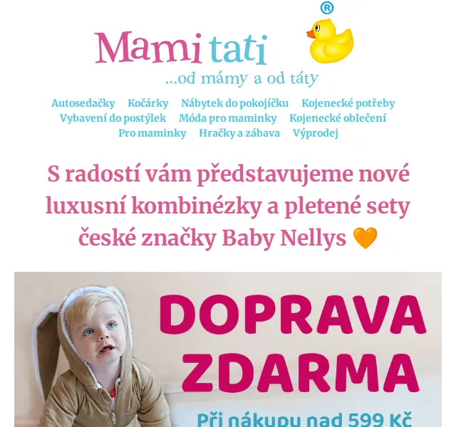 Mamitati.cz: Baby Nellys pletené kombinézky – doprava ZDARMA | červen 2026