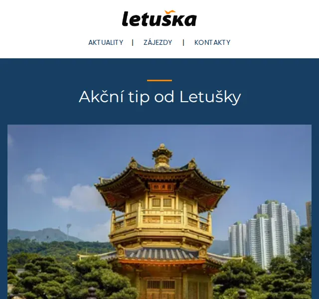 Letuška.cz: Praha – Hong Kong od 13 362 Kč – červenec 2026 | Nuslet.cz