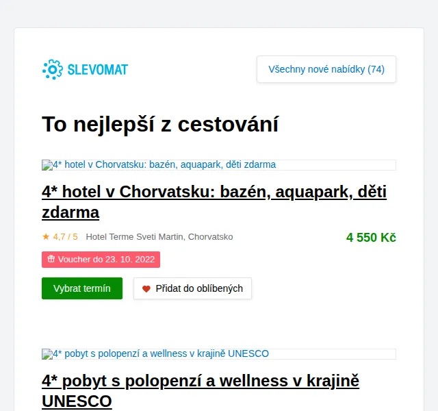 Slevomat: 4* pobyt s polopenzí a wellness v krajině UNESCO – červen 2026 | Nuslet.cz