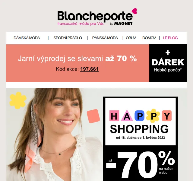 Blancheporte: Až 70% slevy + dárek – červen 2026 | Nuslet.cz