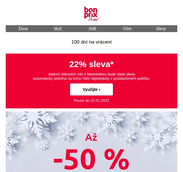 Bonprix: 22% sleva na vše – červen 2026 | Nuslet.cz