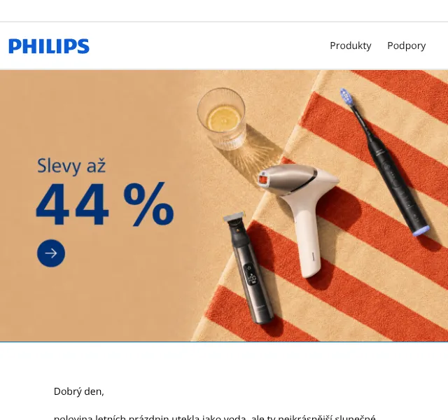 Philips: sleva až 44 % na péči a Avent – srpen 2026