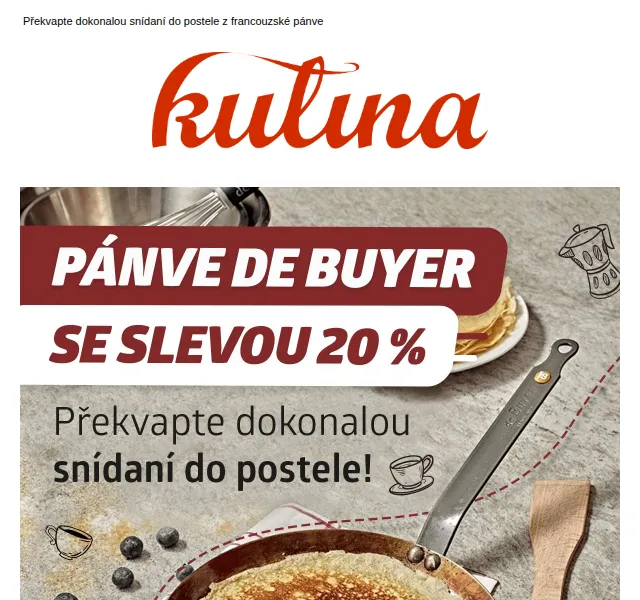 KULINA.cz: Sleva 20 % na pánve De Buyer – červen 2026 | Nuslet.cz