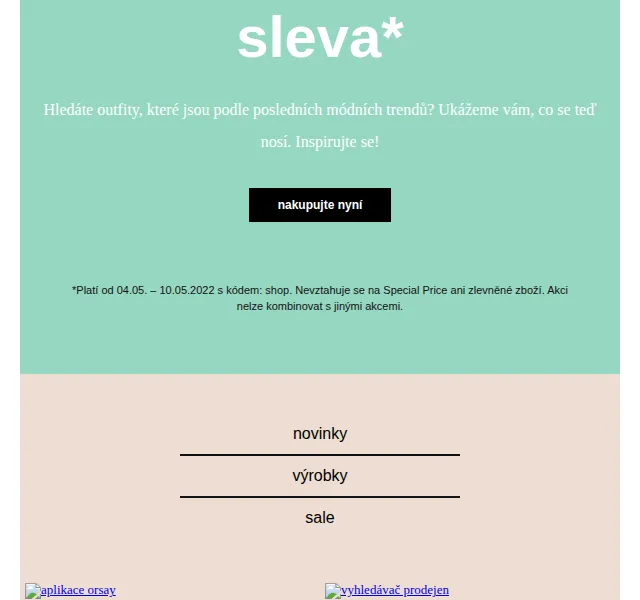 Orsay slevy: 30% sleva na novinky – červen 2026 | Nuslet.cz