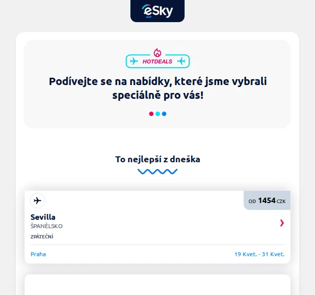 eSky: Sevilla od 1454 Kč, Nantes od 1802 Kč – květen 2026 | Nuslet.cz