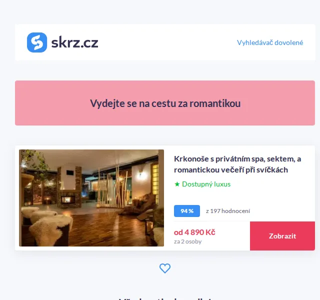 Vánoce na Skrz: Romantická dovolená pro páry od 1 990 Kč – červen 2026 | Nuslet.cz