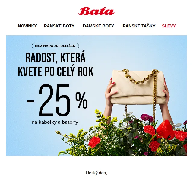 Baťa: Sleva 25 % na kabelky a batohy – červen 2026 | Nuslet.cz