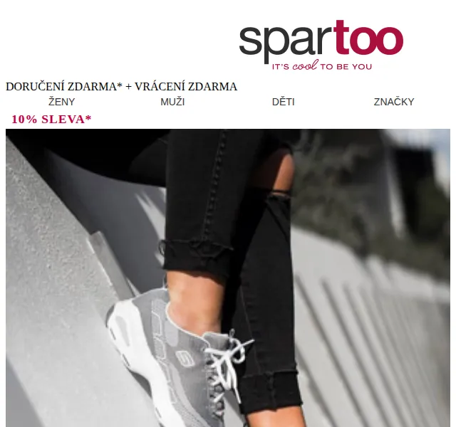 Spartoo: 10% sleva navíc na Skechers – červen 2026 | Nuslet.cz