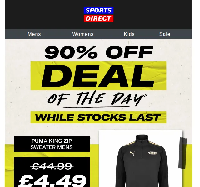 Sportsdirect: PUMA King mikina za 107 Kč – červen 2026 | Nuslet.cz