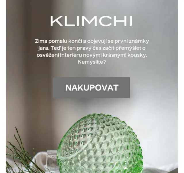 KLIMCHI: skleněné vázy a džbány od 2 290 Kč – červen 2026 | Nuslet.cz