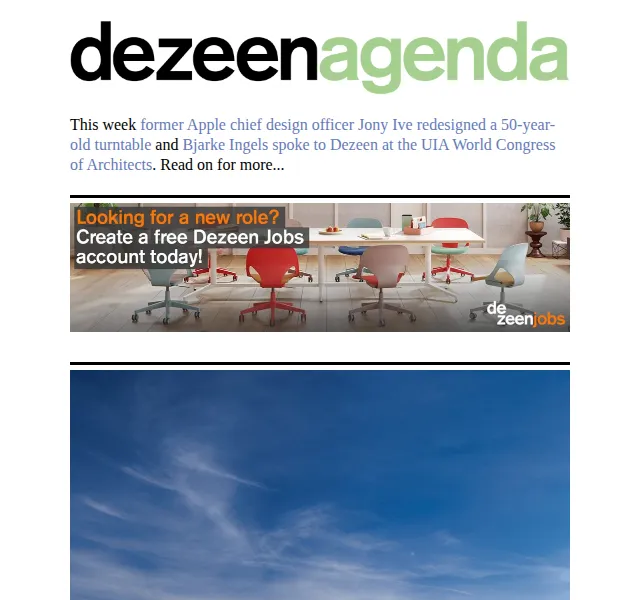 Dezeen Daily: architektura a design – červenec 2026 | Nuslet.cz