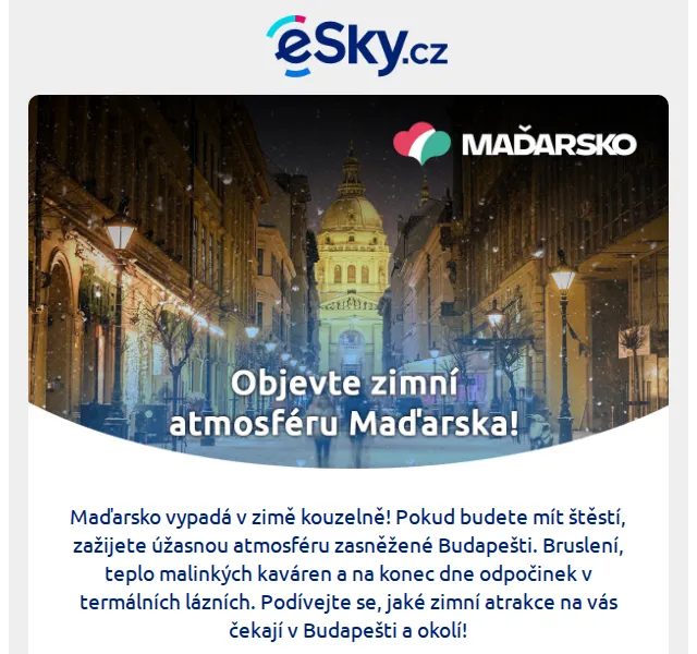 eSky.cz: Letenky do Budapešti od 730 Kč – červen 2026 | Nuslet.cz