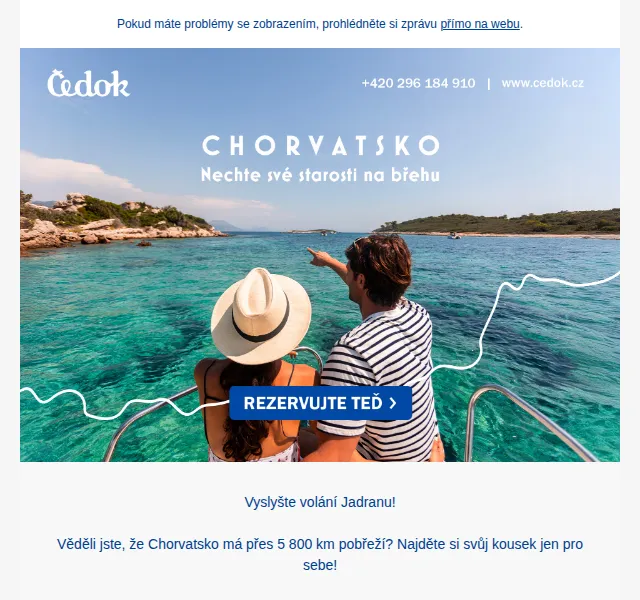 Čedok: Dovolená v Chorvatsku od 2 690 Kč – červenec 2026 | Nuslet.cz