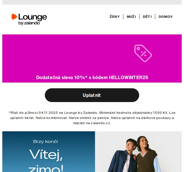 Lounge by Zalando: GANT, Timberland sleva až 75 % – duben 2026
