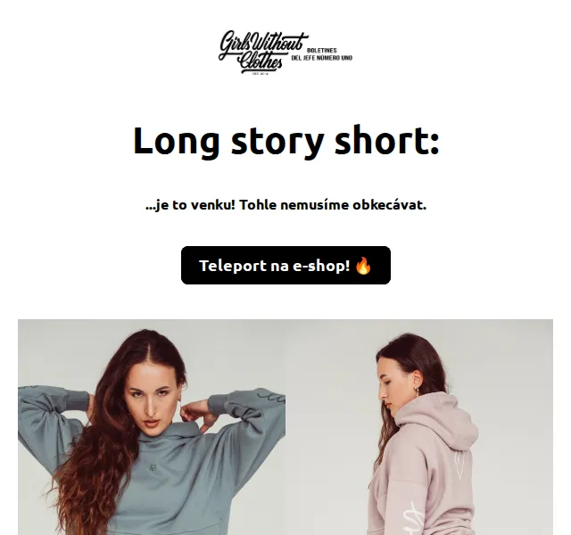 Girls Without Clothes: Nové hoodies – červenec 2026 | Nuslet.cz