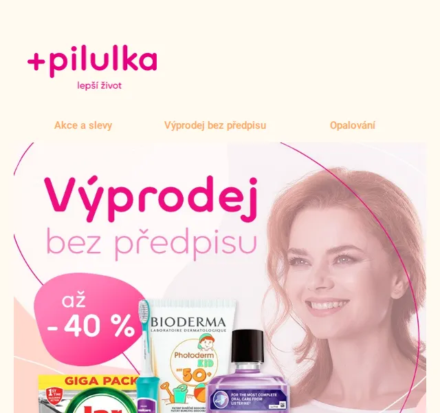Pilulka.cz: Extra sleva 5 % na výprodej až 40 % – červen 2026 | Nuslet.cz