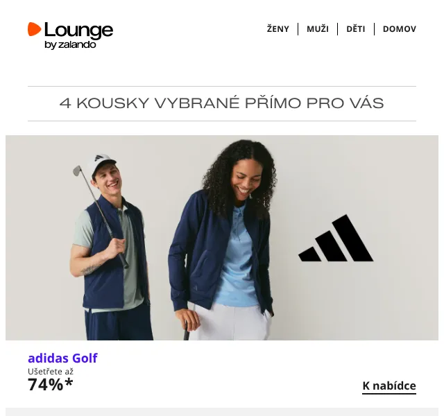 Lounge by Zalando: adidas Golf, Vans až 75 % – září