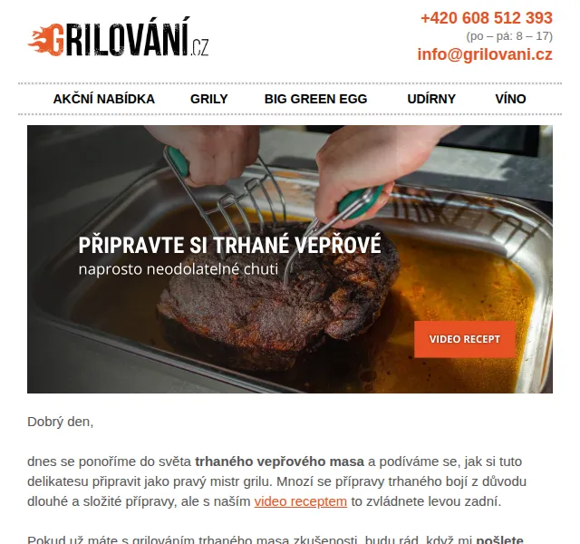Grilování.cz: trhané maso a BBQ rub za 285 Kč – červen 2026 | Nuslet.cz