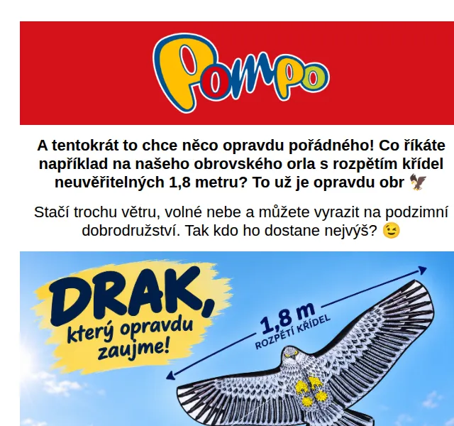 Pompo E-shop: Draci od 119 Kč – září 2026