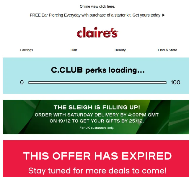 Claire's: extra 15% sleva na již zlevněné zboží – červen 2026 | Nuslet.cz