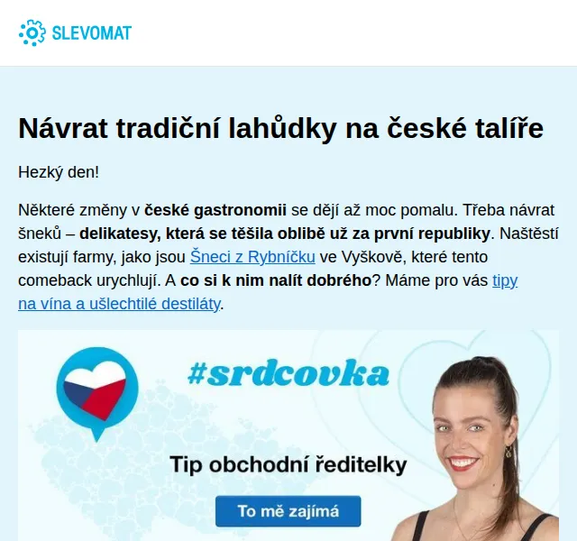 Slevomat: Slow food a šnečí delikatesy – červen 2026 | Nuslet.cz