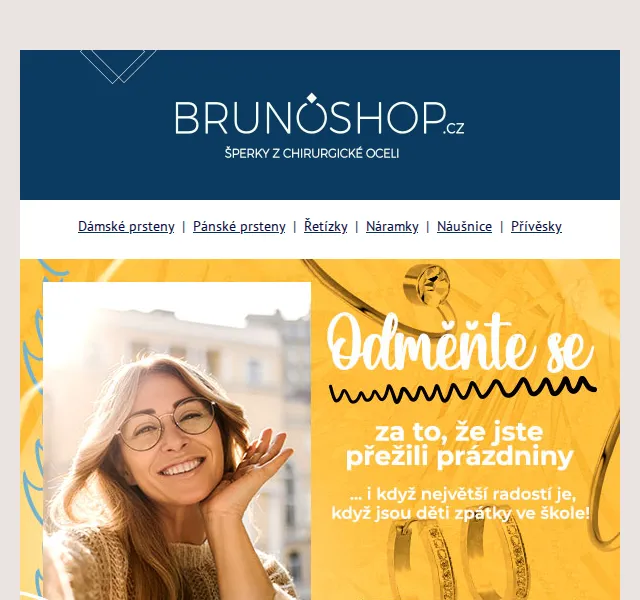 BRUNOshop: Odměna za přežité prázdniny na šperky od 320 Kč – červen 2026 | Nuslet.cz