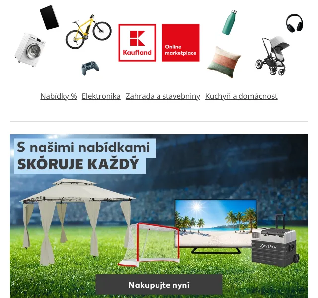 Kaufland: Fotbalové léto na zahraděOutdoor vybavení – červen 2026 | Nuslet.cz