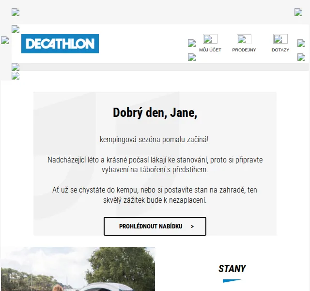 DECATHLON: stany, nábytek a matrace na kempování – červenec 2026 | Nuslet.cz