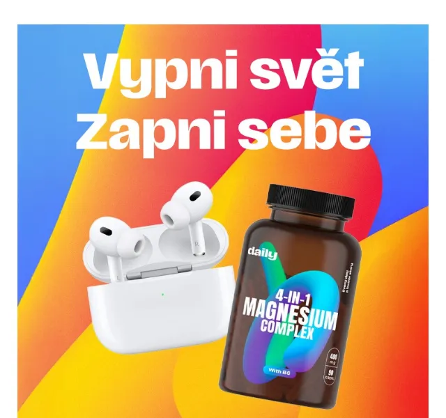 Pilulka: Apple sluchátka + 500 Kč na doplňky stravy – červen 2026 | Nuslet.cz