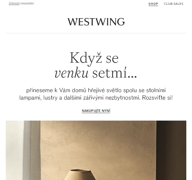 Westwing: Svítidla Artemide, Kartell, Ferroluce – červenec 2026 | Nuslet.cz