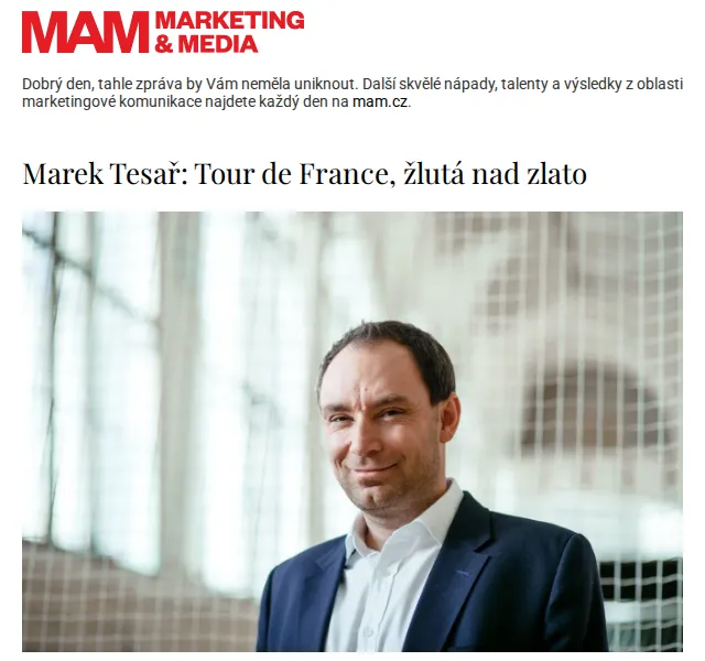 Marketing & Media: Tour de France, žlutá nad zlato – červen 2026 | Nuslet.cz