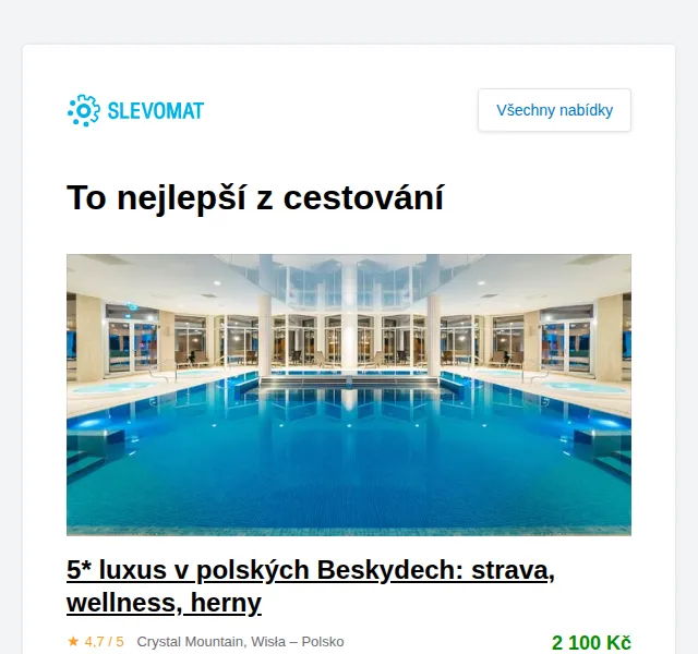Slevomat: 5* luxus v polských Beskydech od 1 730 Kč – červen 2026 | Nuslet.cz