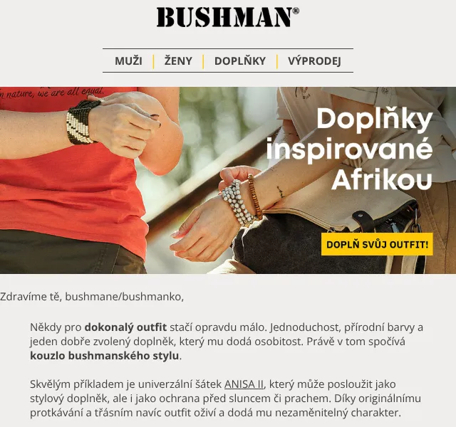 BUSHMAN: Africké šperky a doplňky – červen 2026 | Nuslet.cz