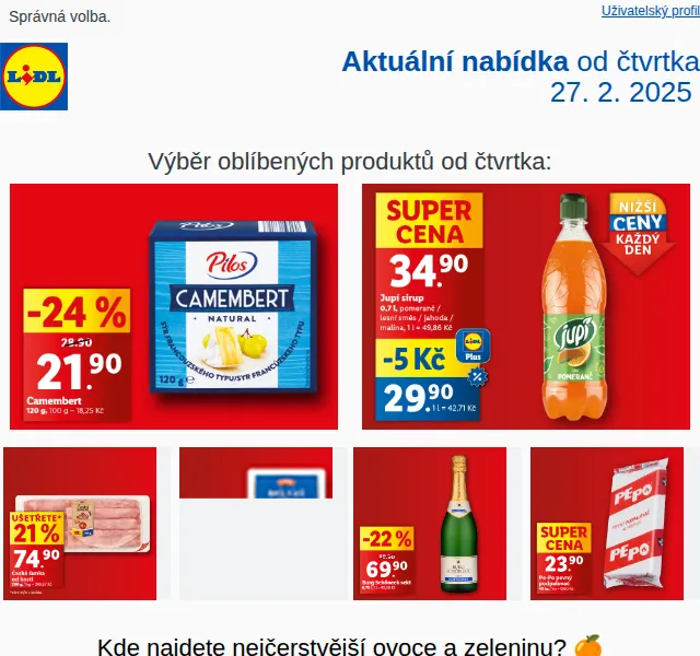 Lidl: Camembert za 21,90 Kč – březen 2026 | Nuslet.cz