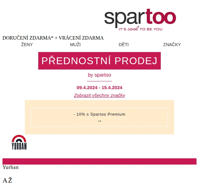 Spartoo: Sleva až 50 % na Yurban, Dorking, Carlington a Exé Shoes – červenec 2026 | Nuslet.cz