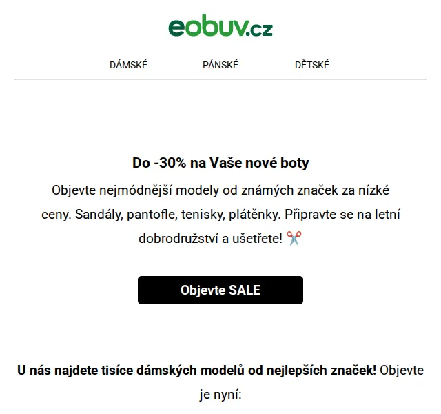 eobuv.cz: Sleve az -30% na letni obuv – cerven 2026 | Nuslet.cz