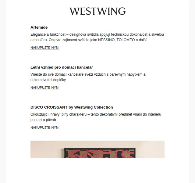 Westwing: Artemide svítidla a letní bydlení – červenec 2026 | Nuslet.cz