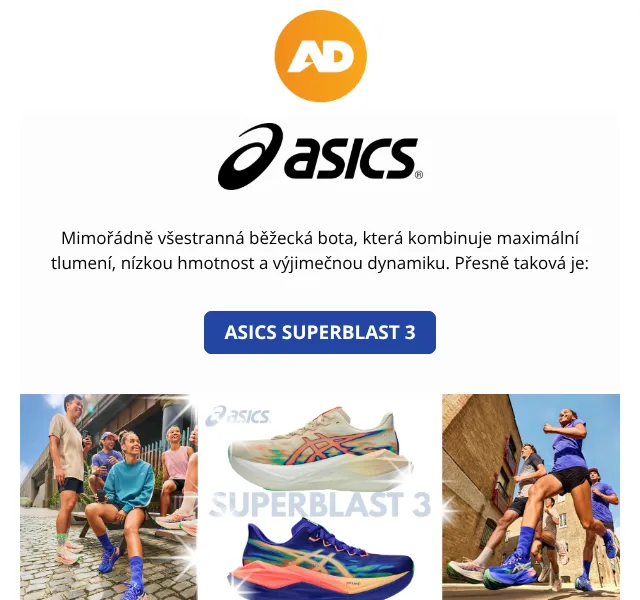 AD Sport.cz: ASICS SUPERBLAST 3 běžecké boty – červenec 2026