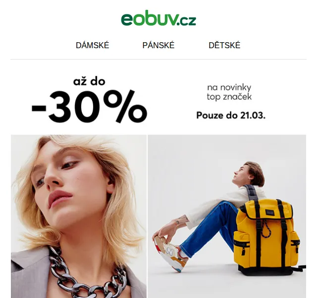 eobuv.cz: Sleva -30 % na Guess, Geox, New Balance, Tommy Hilfiger – Červenec 2026 | Nuslet.cz