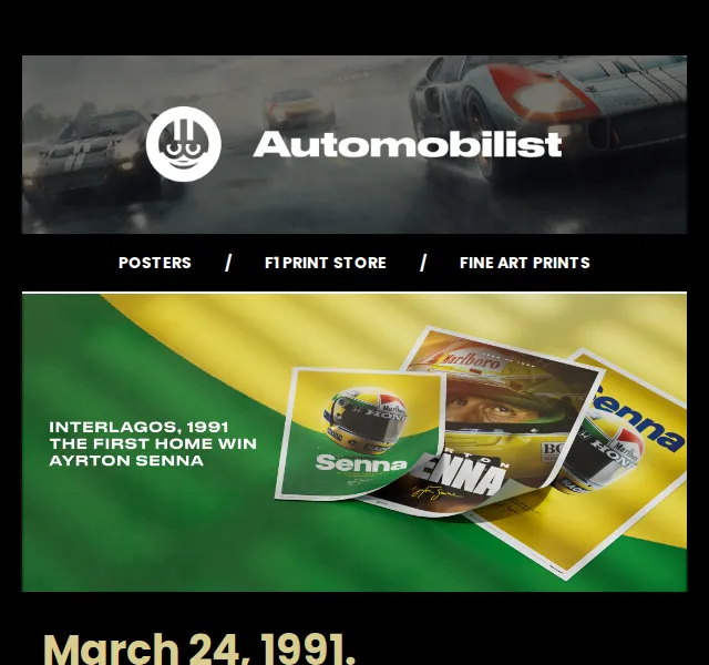 Automobilist: Ayrton Senna 1991 limitovaná edice – červen 2026 | Nuslet.cz