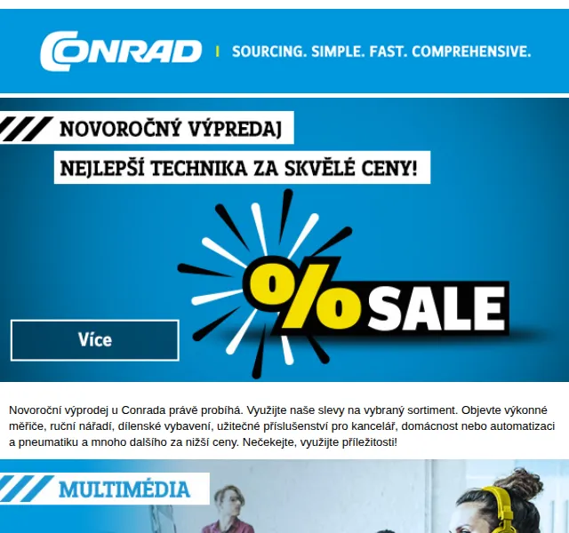 Conrad Electronic: Novoroční výprodej techniky – červen 2026 | Nuslet.cz
