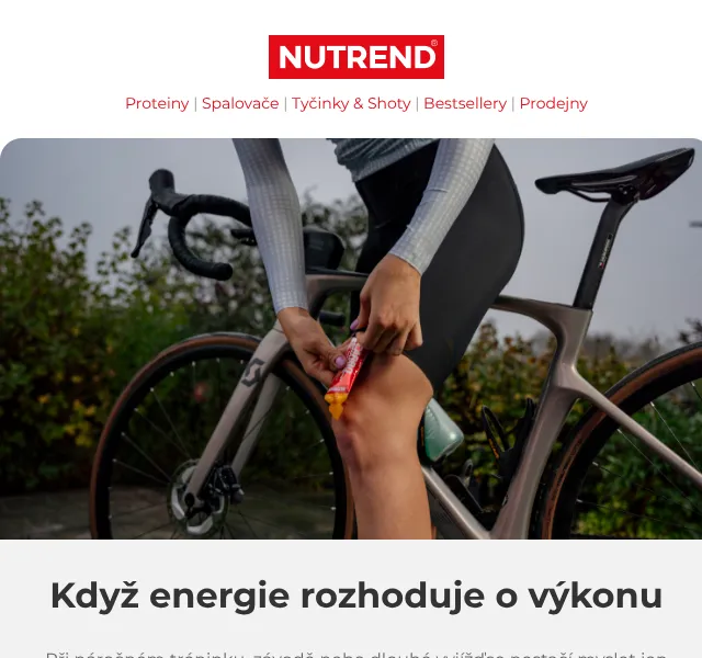 Nutrend: Energetické gely Endurosnack & Carbosnack – červen 2026