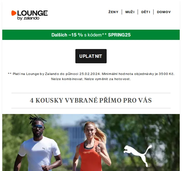 Lounge by Zalando: extra 15% sleva na Puma, Vero Moda & Buffalo – červen 2026 | Nuslet.cz
